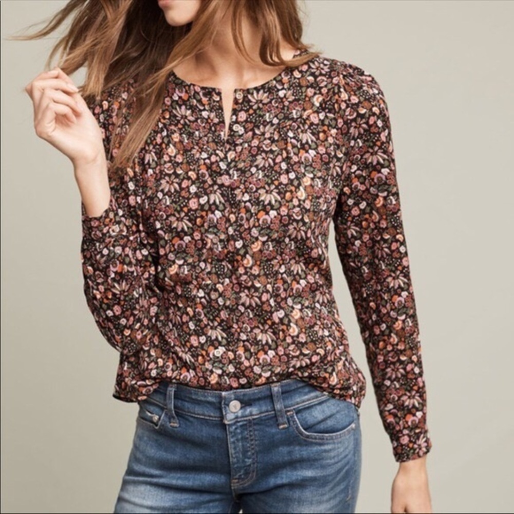 Orli Bibbed Floral Buttondown | Maeve